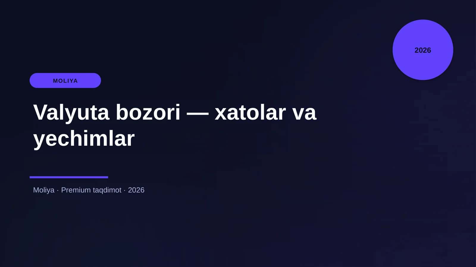Valyuta bozori — xatolar va yechimlar 1