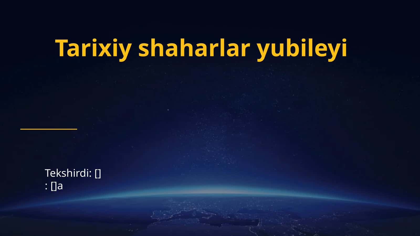 Tarixiy shaharlar yubileyi 1