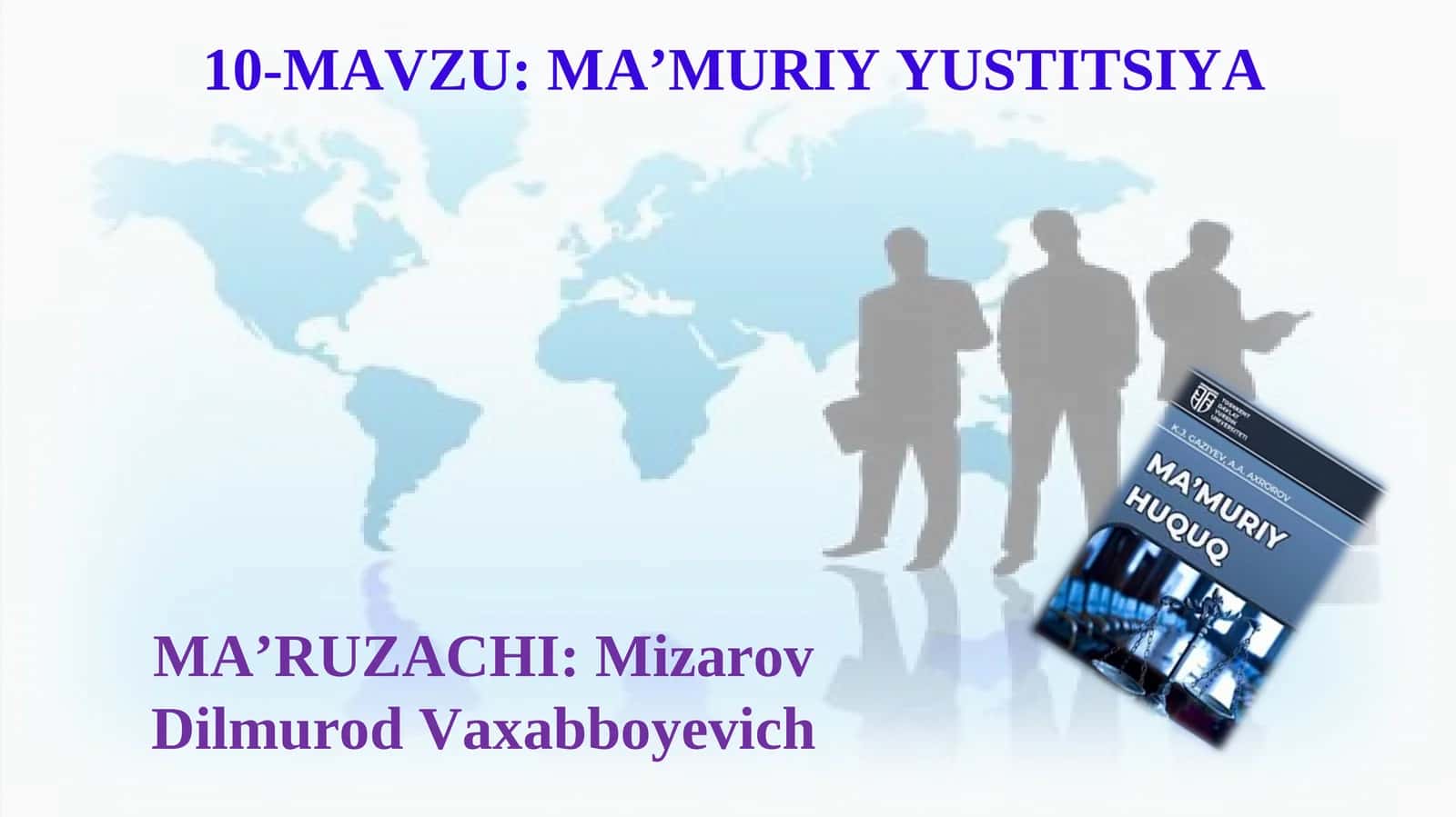 Ma’muriy yustitsiya 1