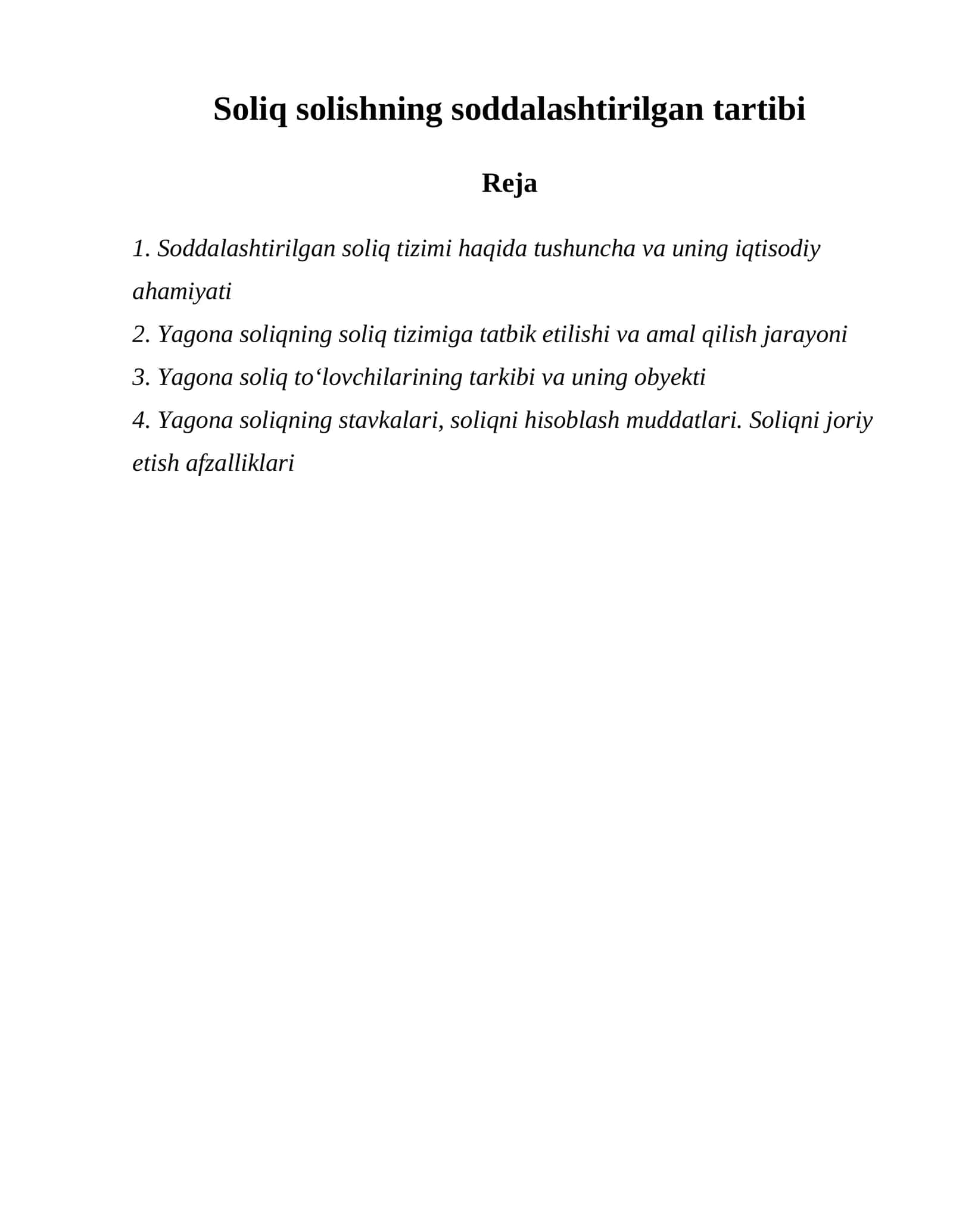 Soliq solishning soddalashtirilgan tartibi 1