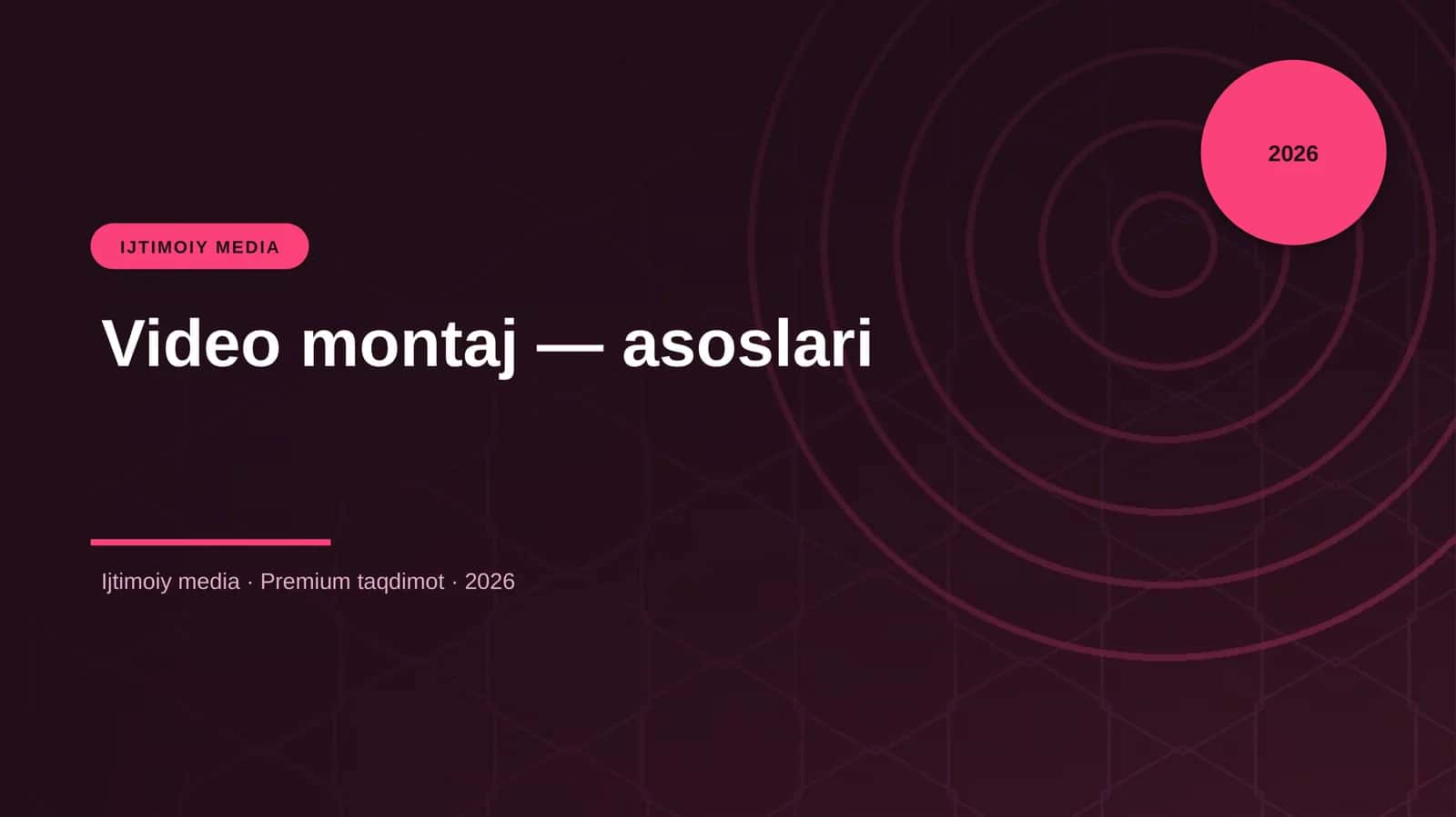 Video montaj — asoslari 1