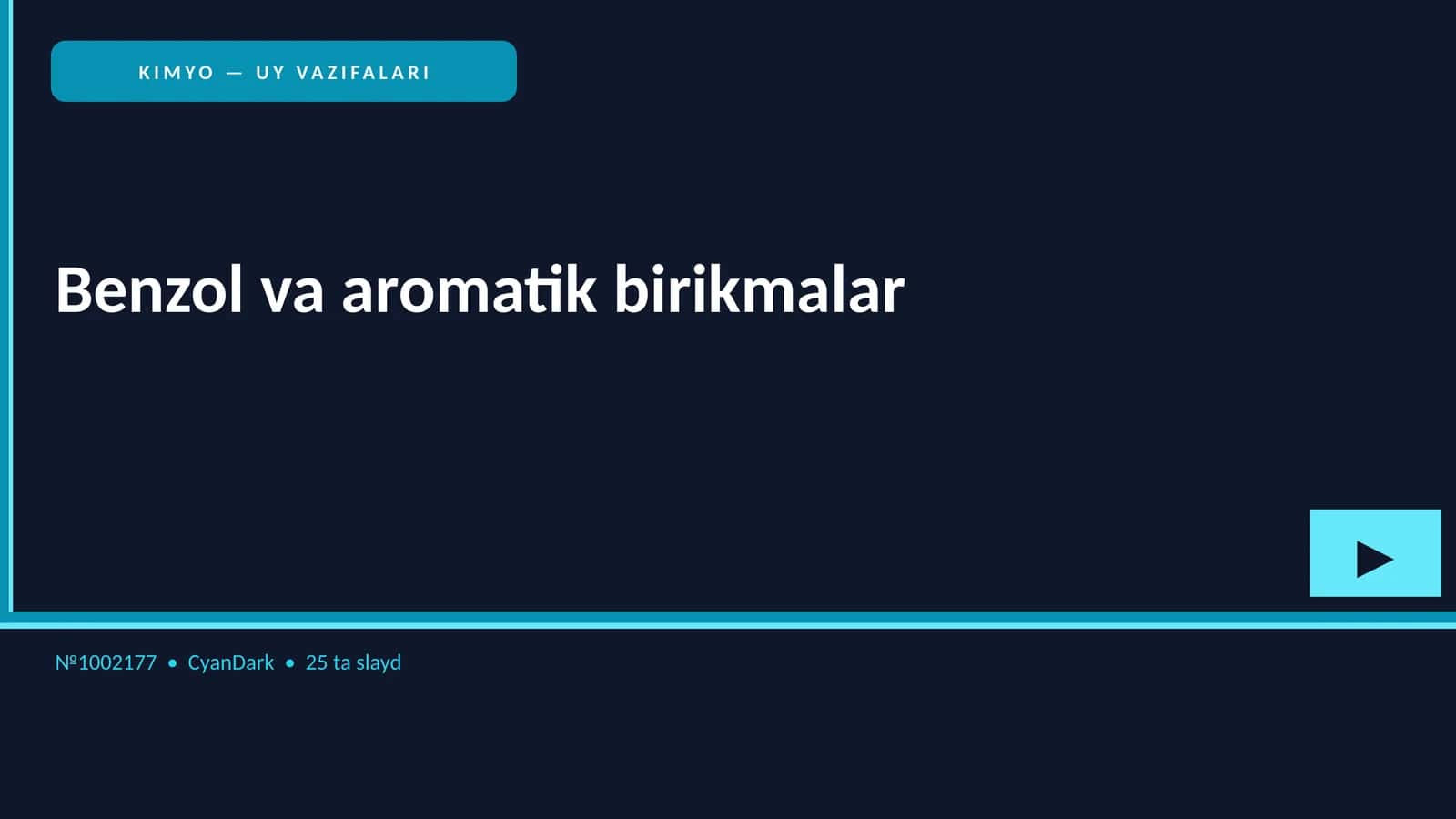 Benzol va aromatik birikmalar 1
