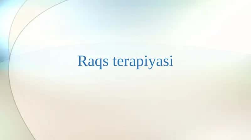 Raqs terapiyasi 1