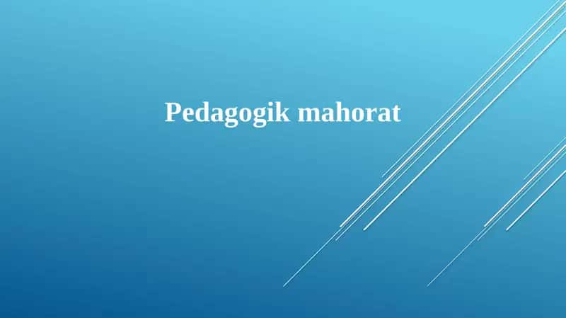 Pedagogik mahorat 1
