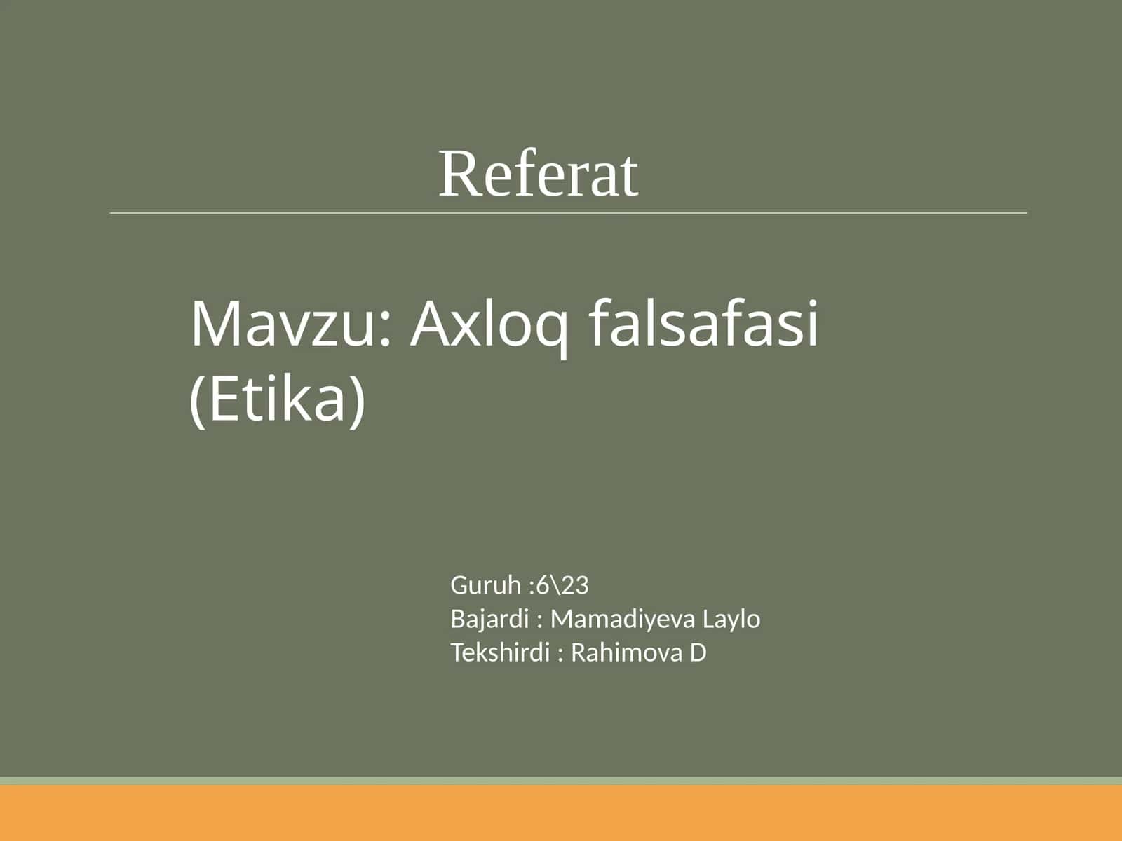 Axloqfalsafasi(Etika) 1
