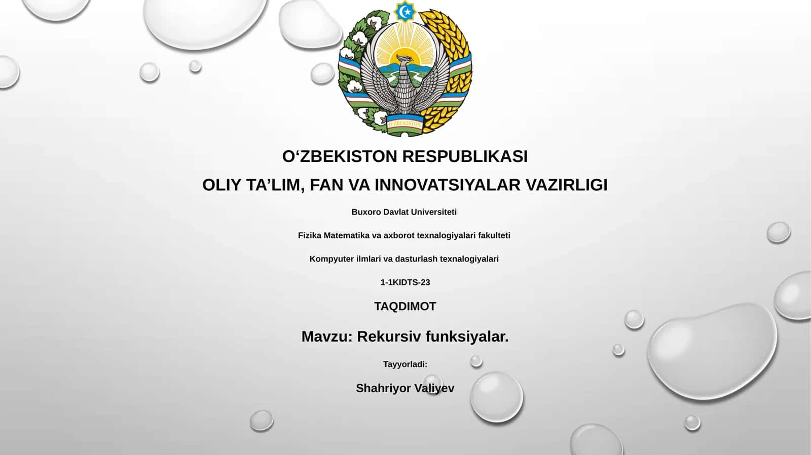 Rekursiv funksiyalar 1