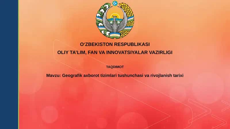 Geografik axborot tizimlari 1