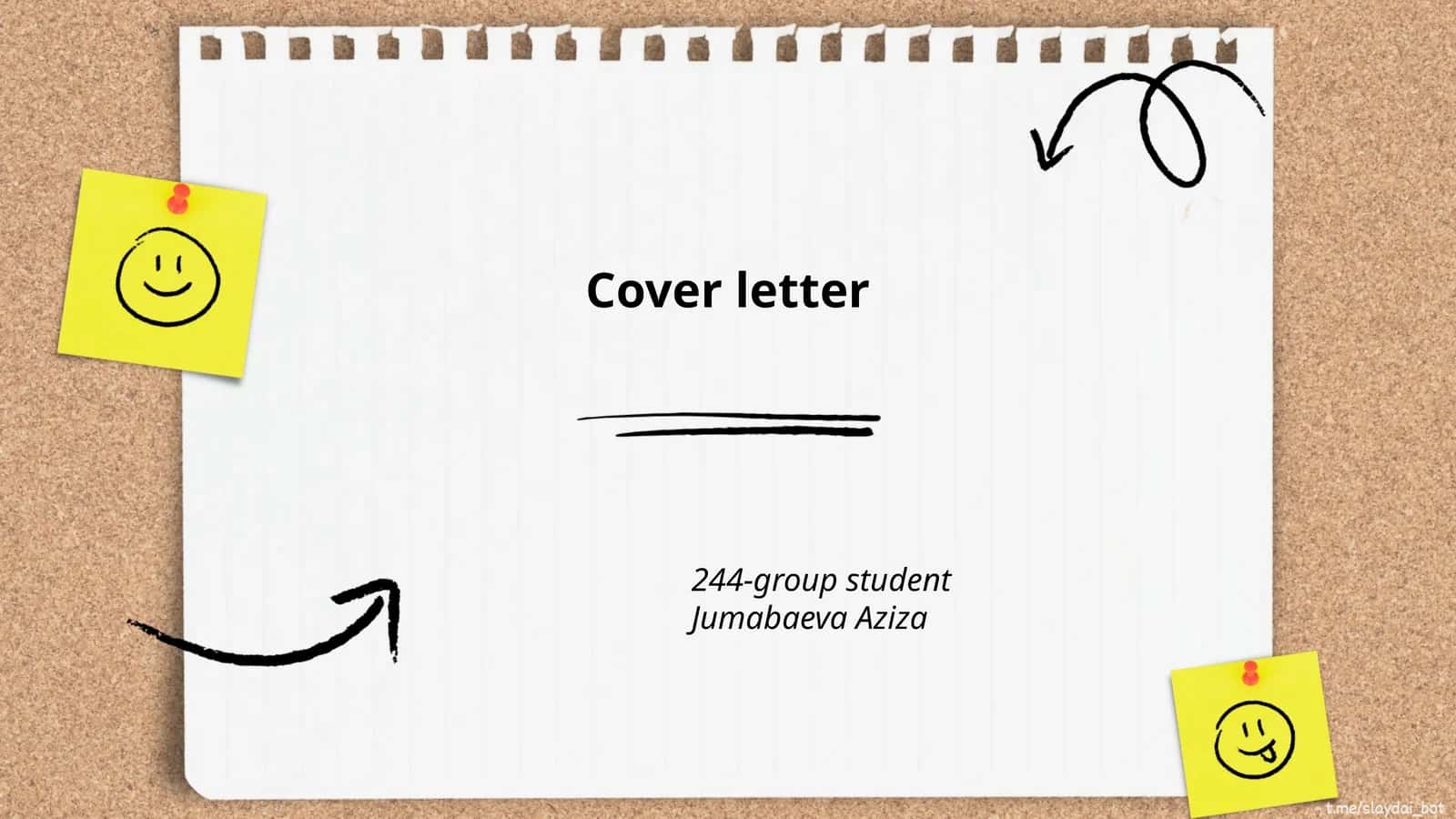 Cover letter 1