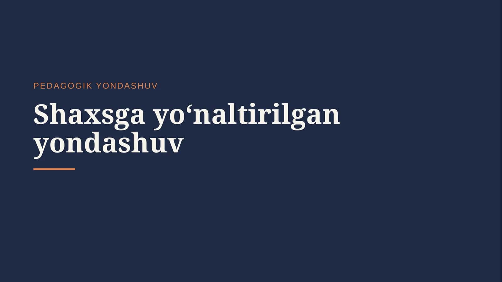 PEDAGOGIK YONDASHUV 1