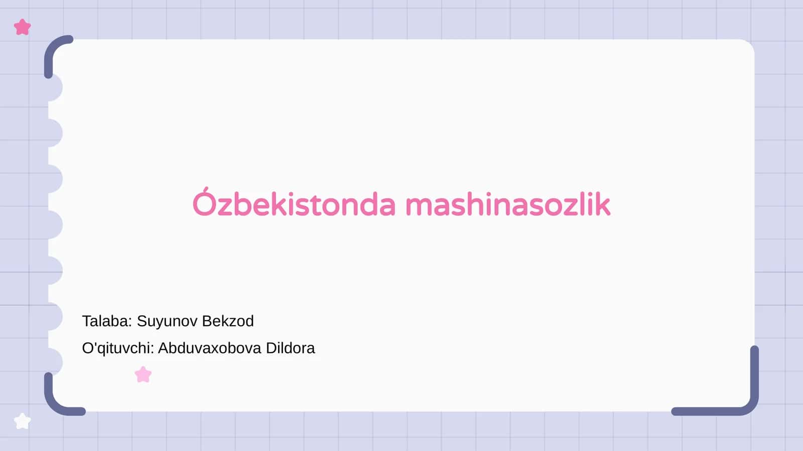 Ózbekistonda mashinasozlik 1