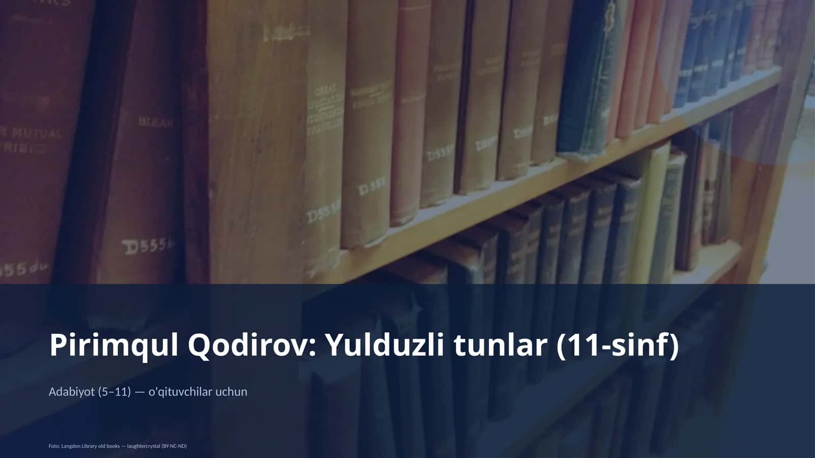 Yulduzli tunlar (11-sinf) 1