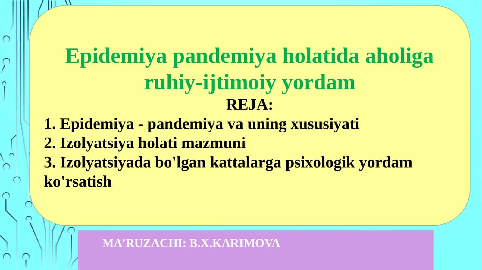 Epidemiyapandemiyaholatidaaholigaruhiy-ijtimoiyyordam 1