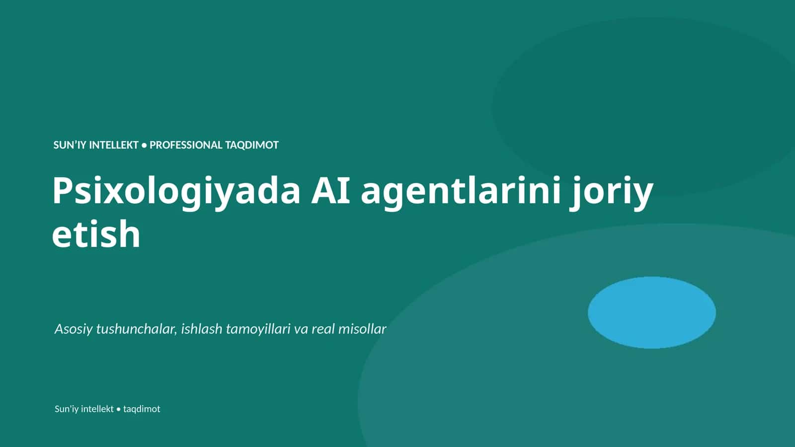 SUNʼIY INTELLEKT • PROFESSIONAL TAQDIMOT 1