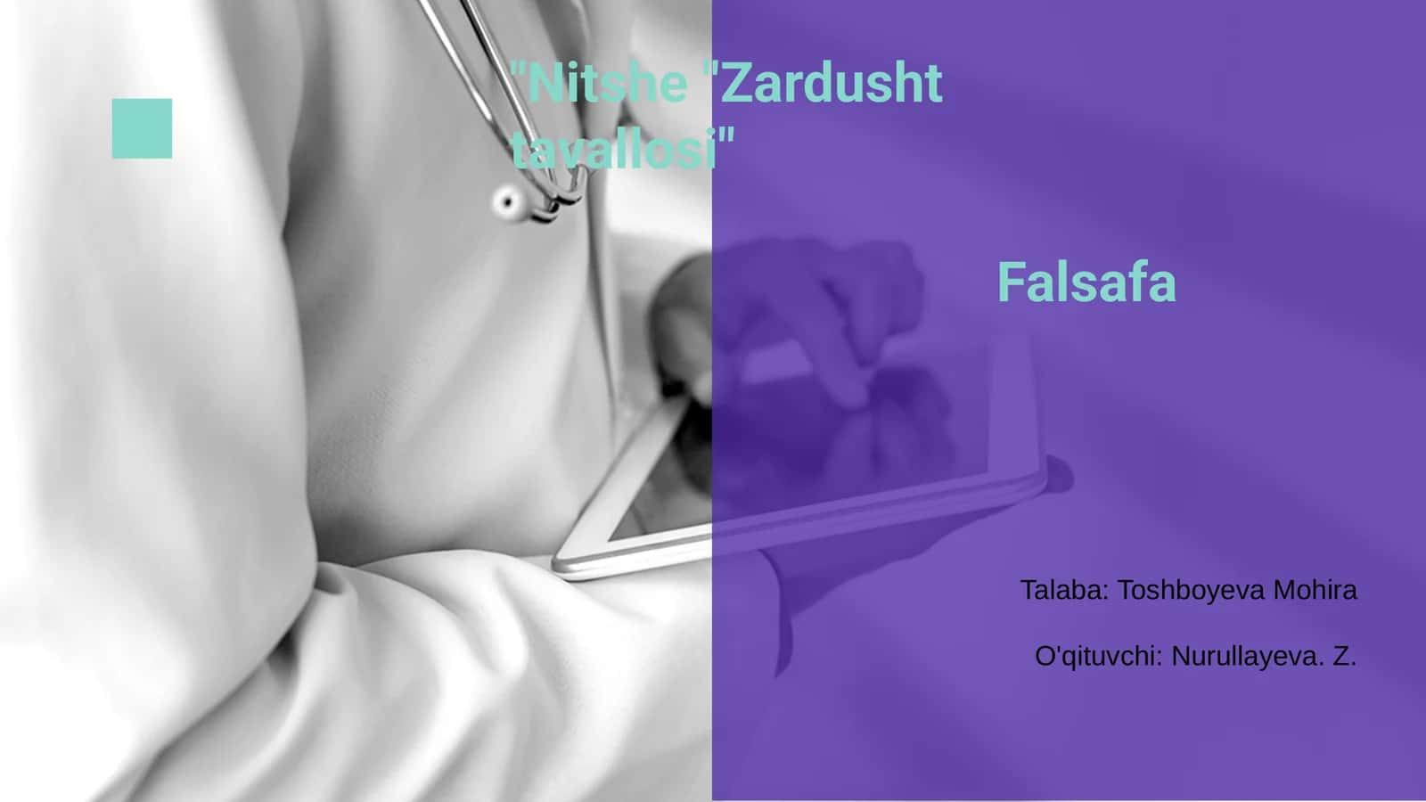 Nitshe "Zardusht tavallosi" 1