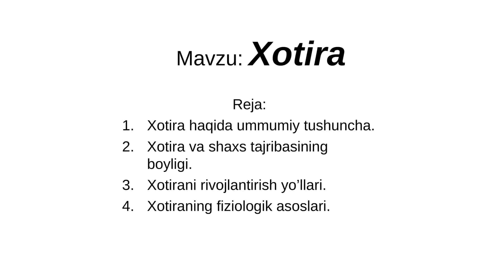 Xotira 1