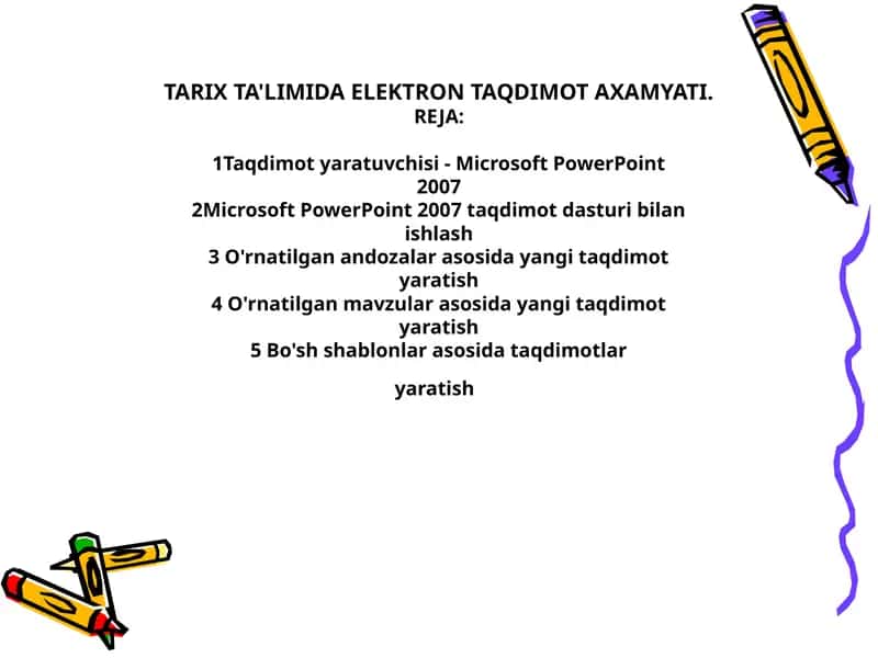 TARIX TA'LIMIDA ELEKTRON TAQDIMOT AXAMYATI 1