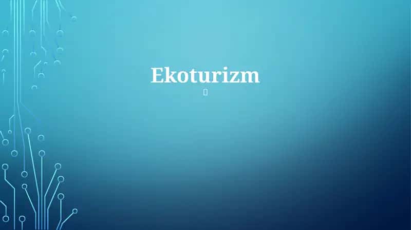 Ekoturizm 1