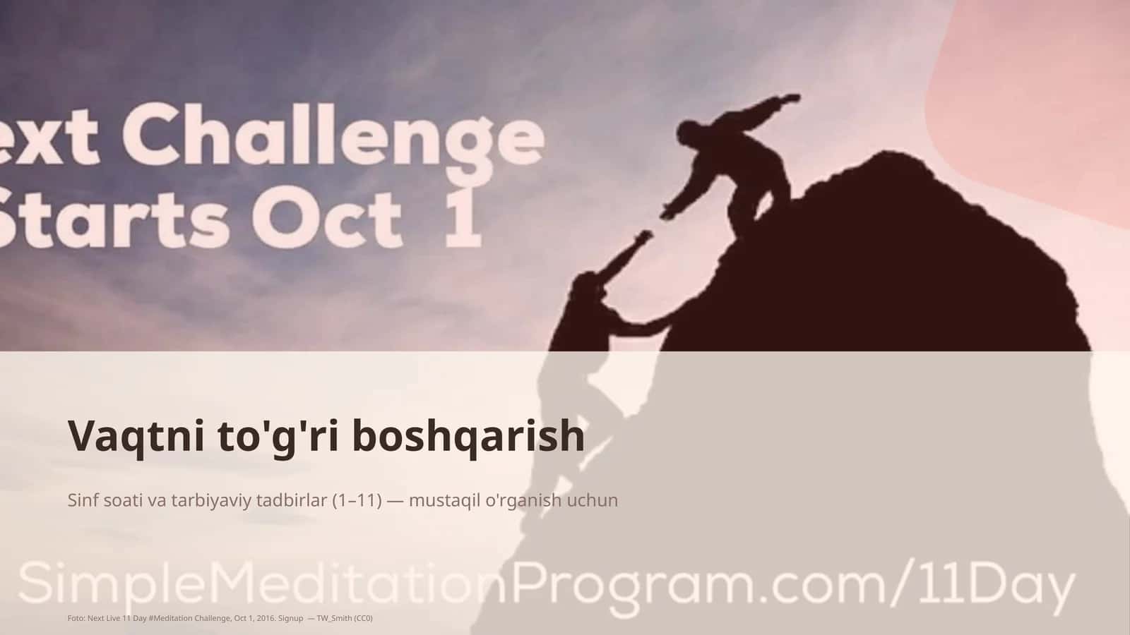 Vaqtni to'g'ri boshqarish 1