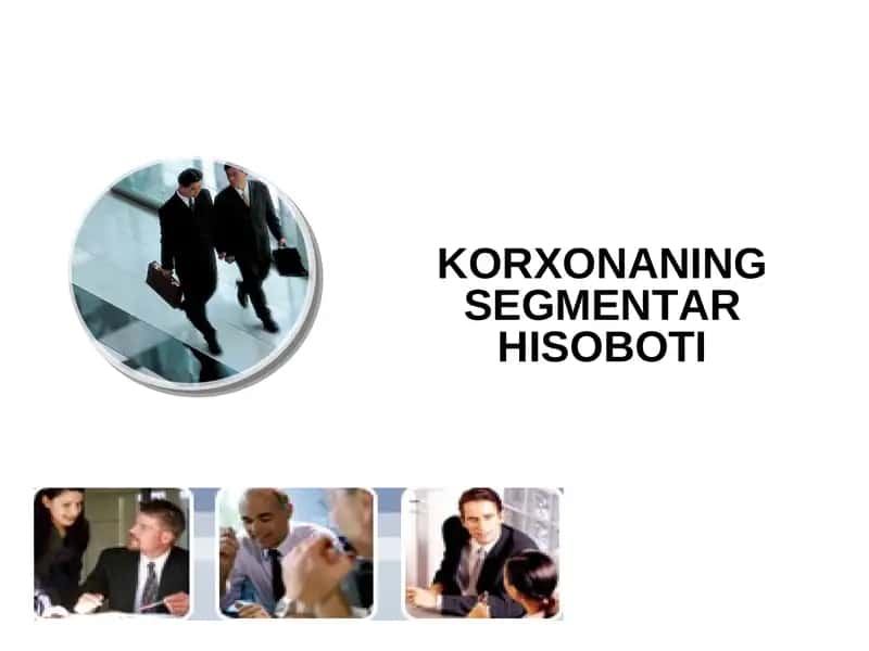 KORXONANING SEGMENTAR HISOBOTI 1