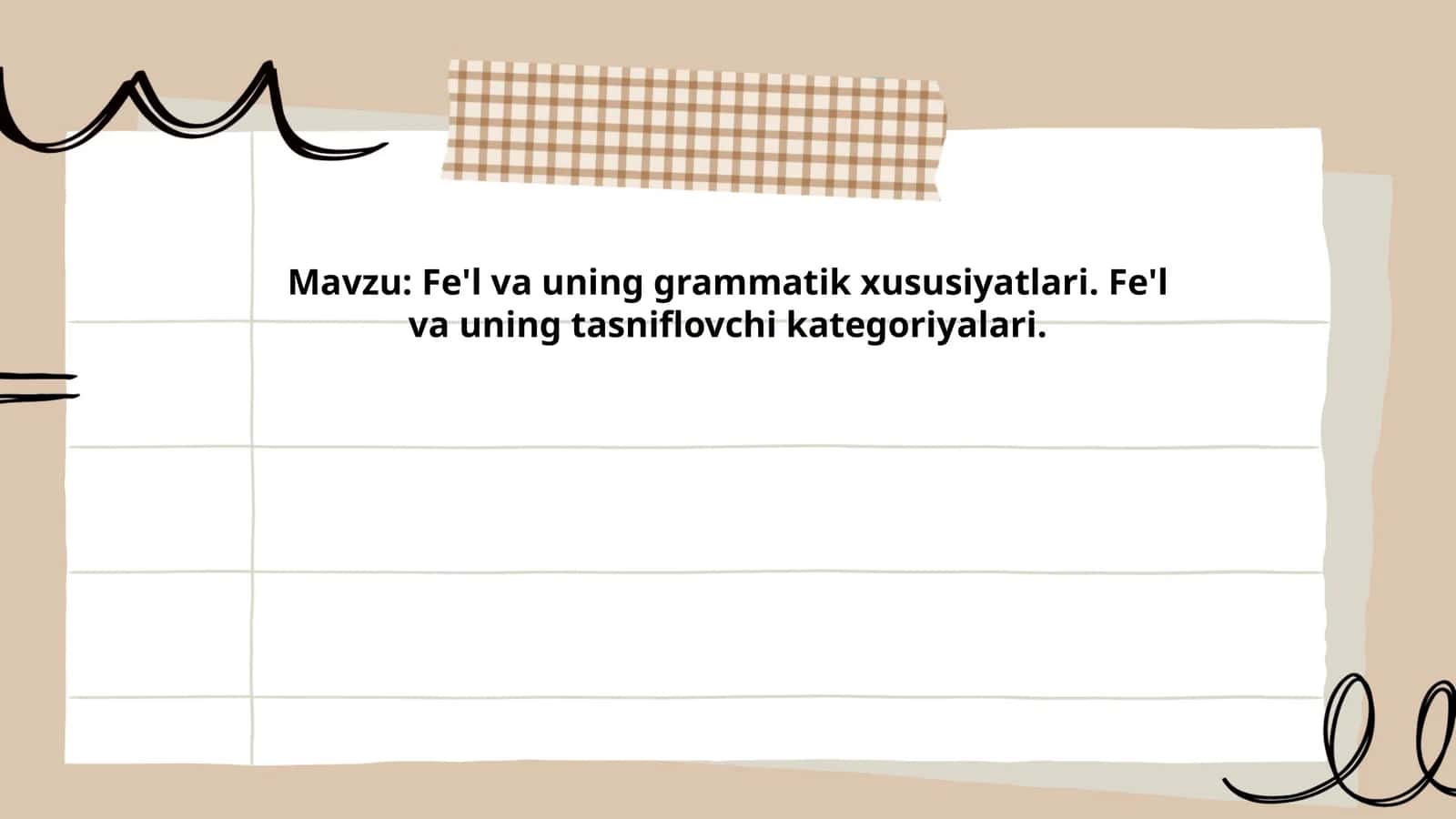 Fe'l va uning grammatik xususiyatlari 1