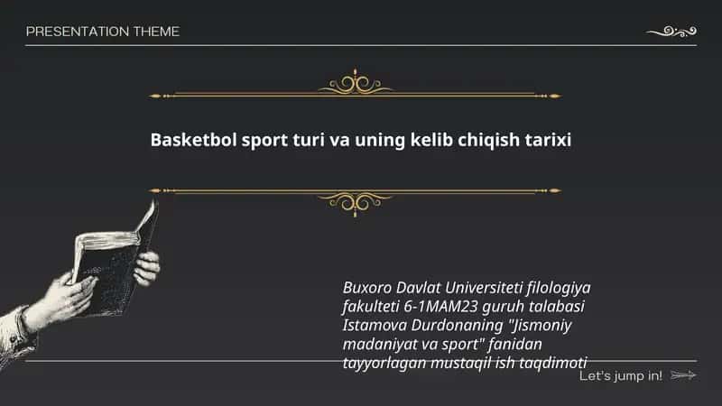 Basketbol sport turi va uning kelib chiqish tarixi 1