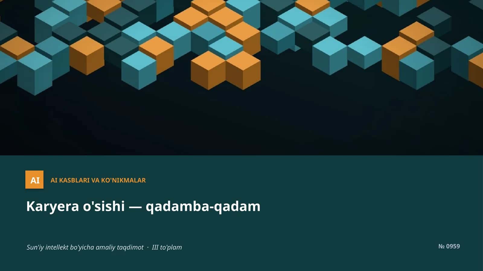 AI KASBLARI VA KO'NIKMALAR 1