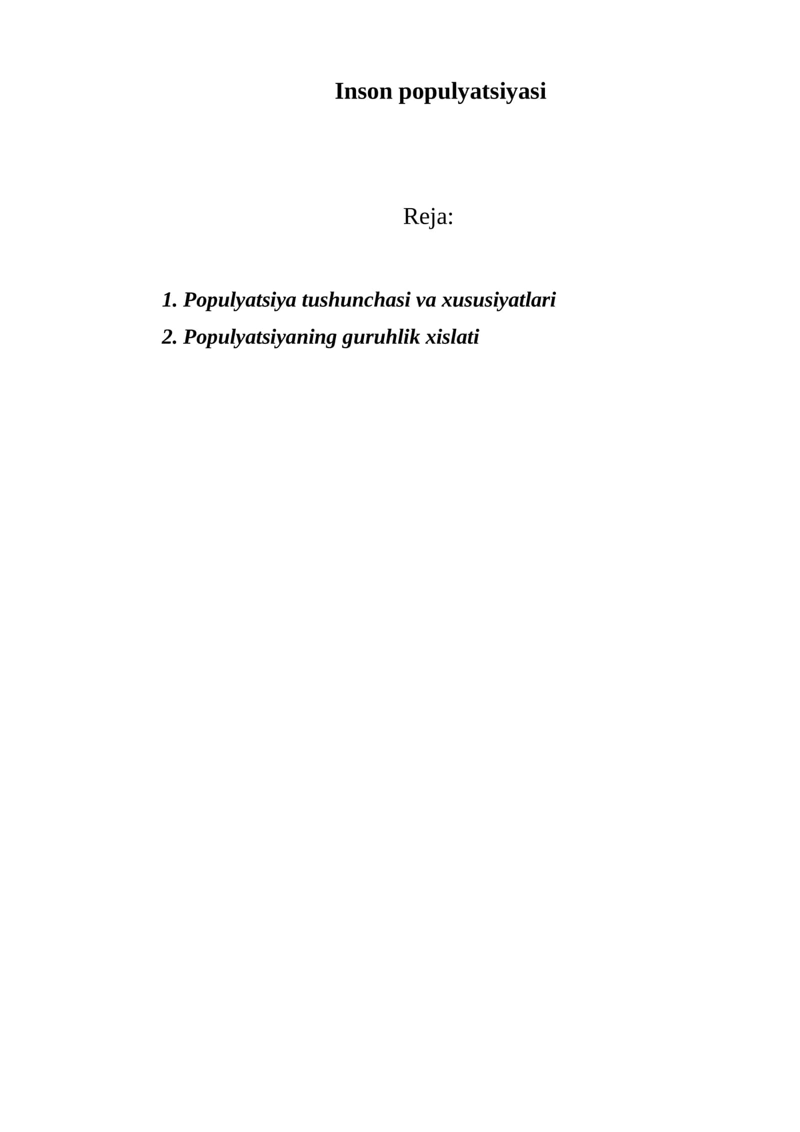 Inson populyatsiyasi 1