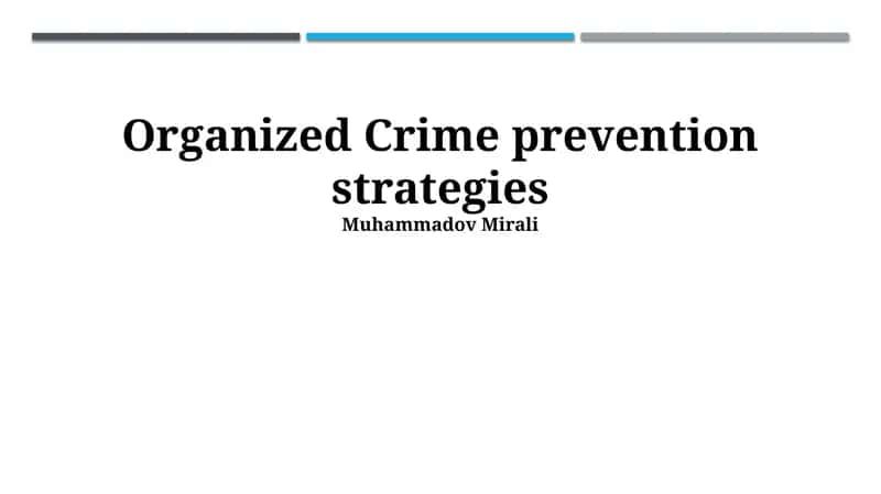 Utilizing Technology in Crime Prevention 1