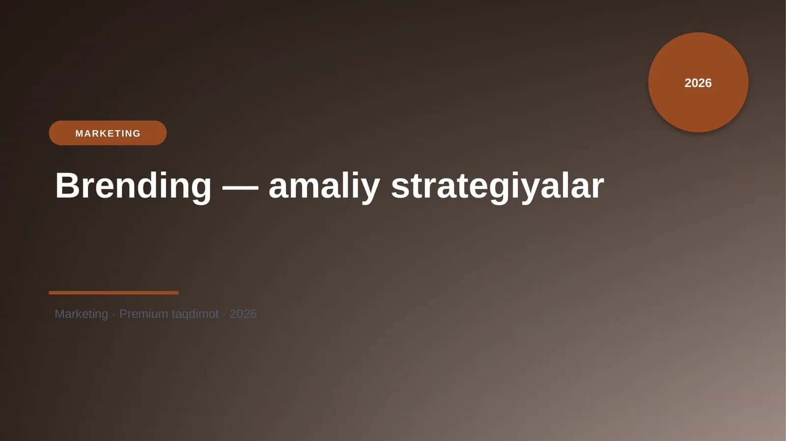 Brending — amaliy strategiyalar 1