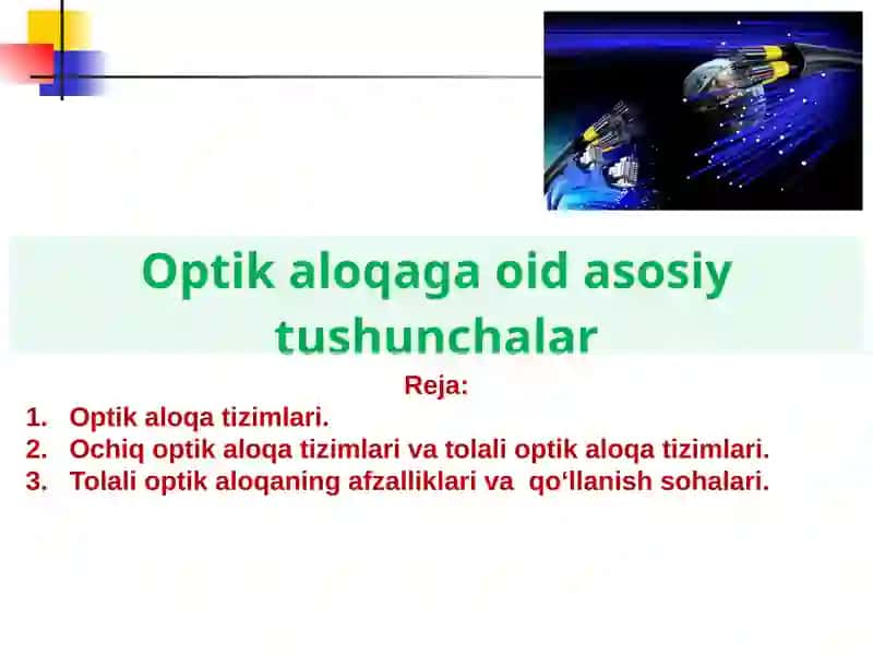 Optik aloqa tizimlari