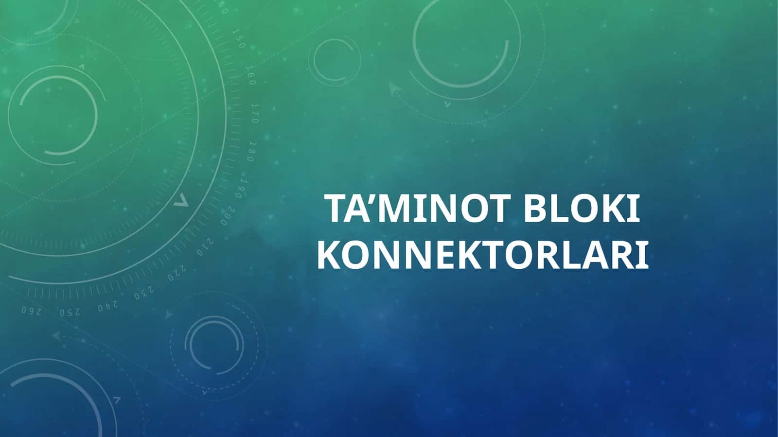 Ta’minot bloki konnektorlari 1