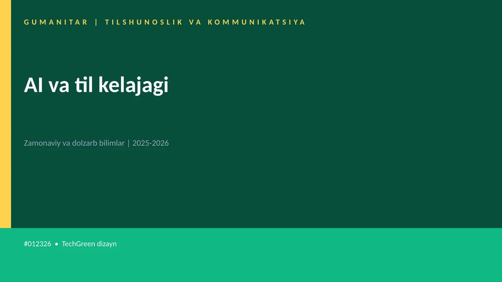 AI va til kelajagi 1