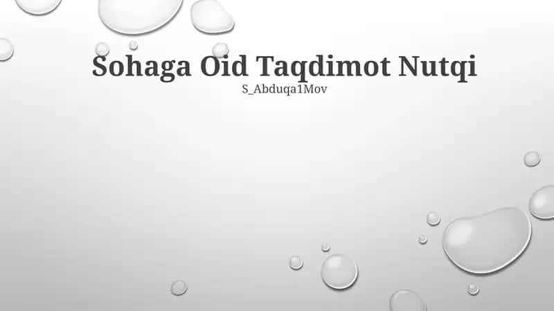 Taqdimot Nutqi 1