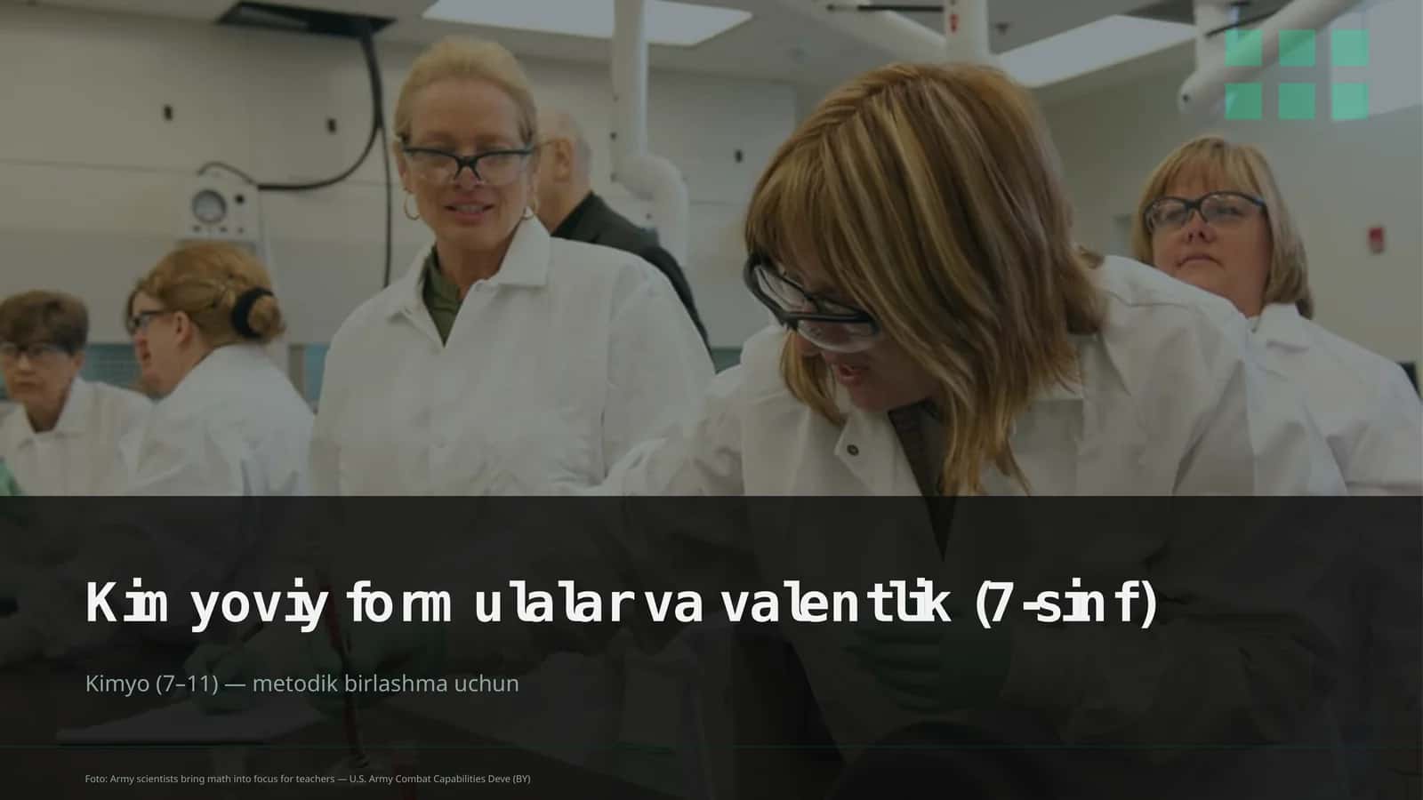 Kimyoviy formulalar va valentlik (7-sinf) 1
