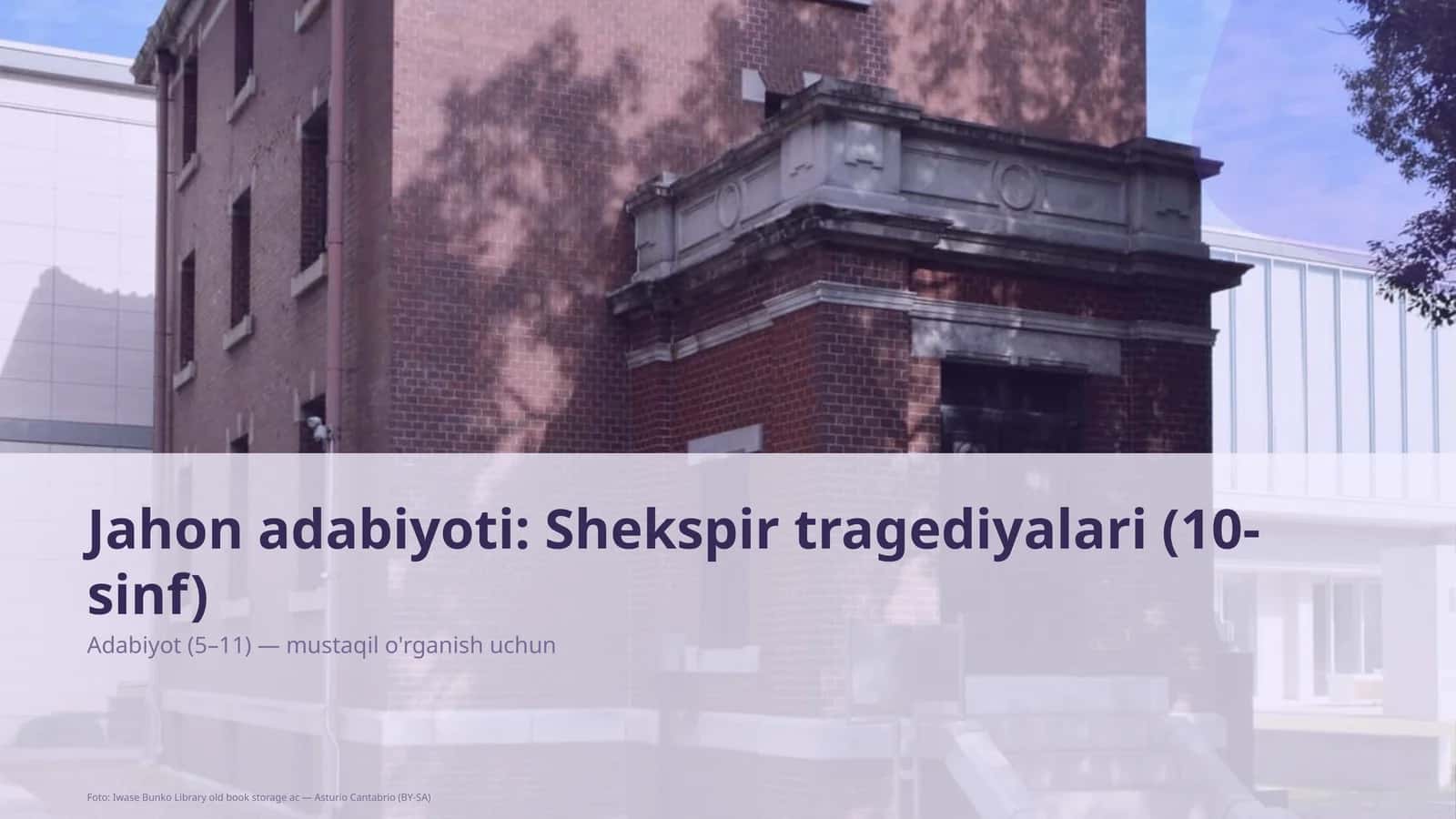 Shekspir tragediyalari (10-sinf) 1