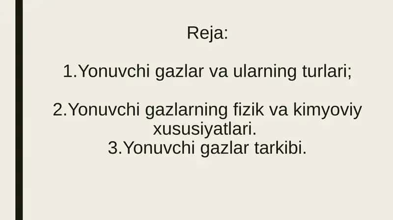 Yonuvchi Gazlar va Ularning Turlari 1
