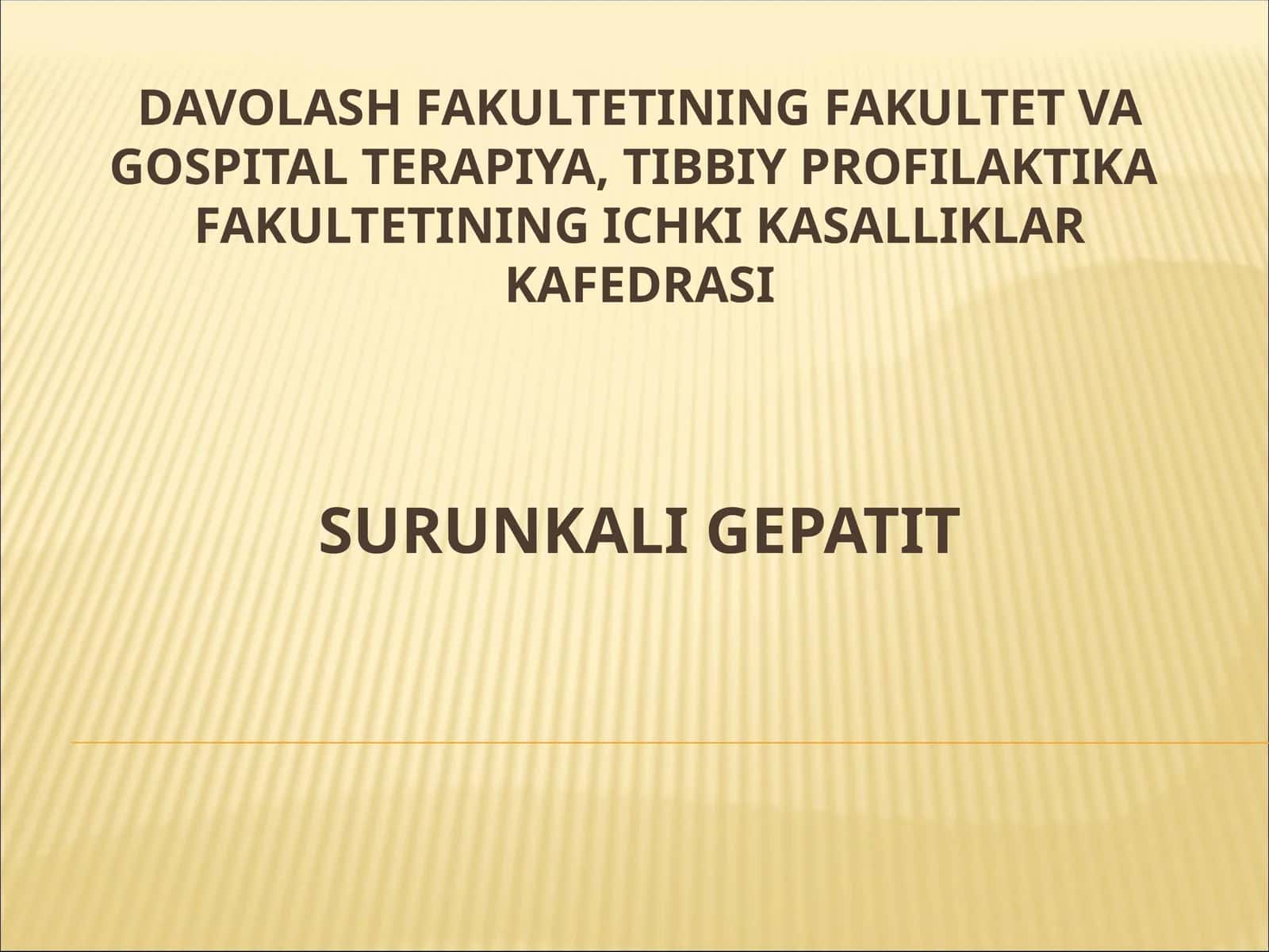 Surunkali Gepatit 1