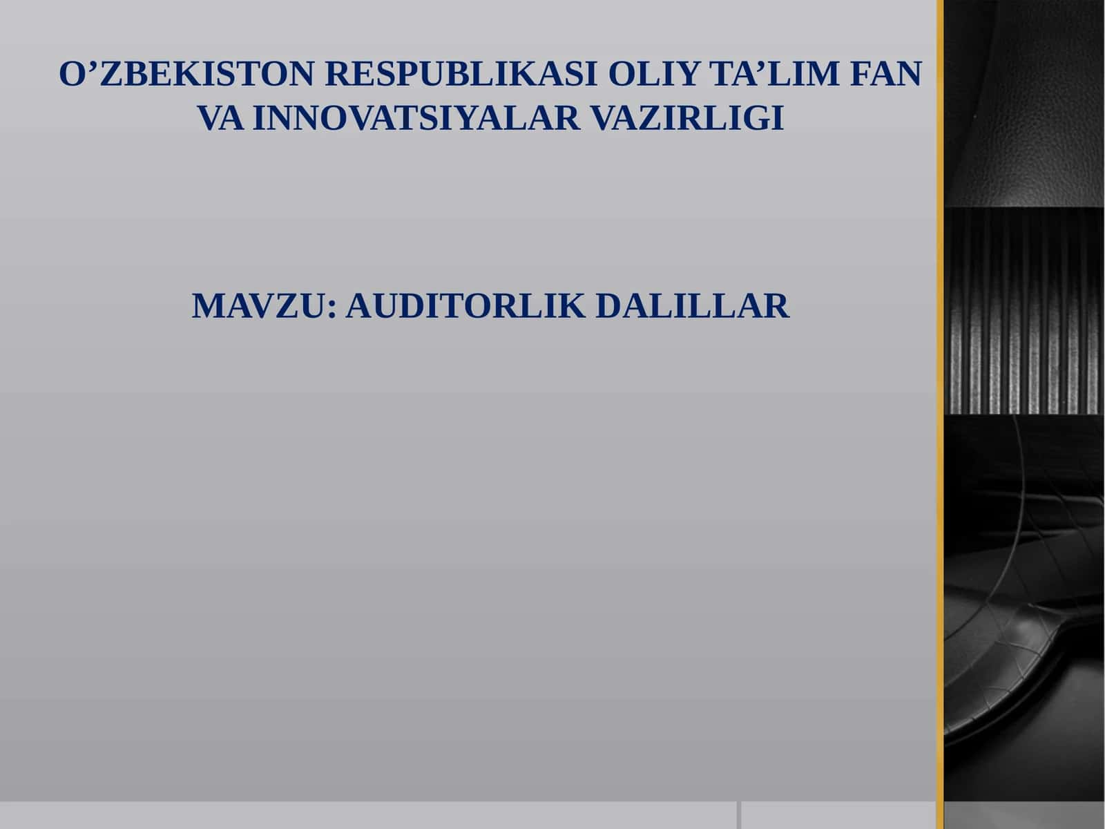 AUDITORLIK DALILLAR 1