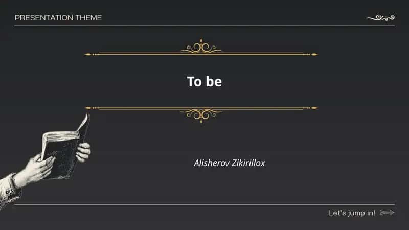 Present forms of "to be" 1