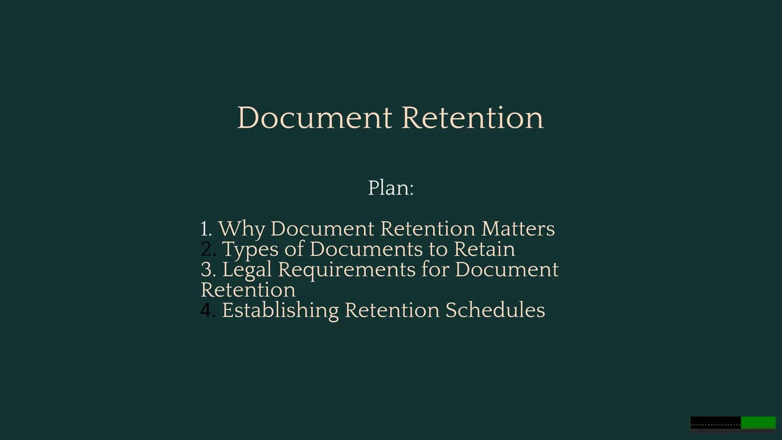 Document Retention 1