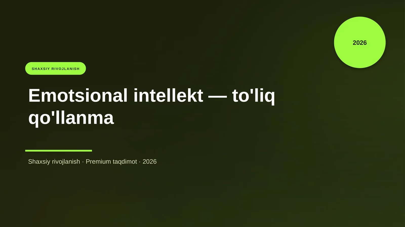 Emotsional intellekt — to'liq qo'llanma 1