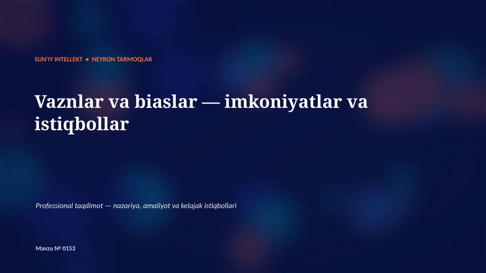 Neyron Tarmoqlar 1
