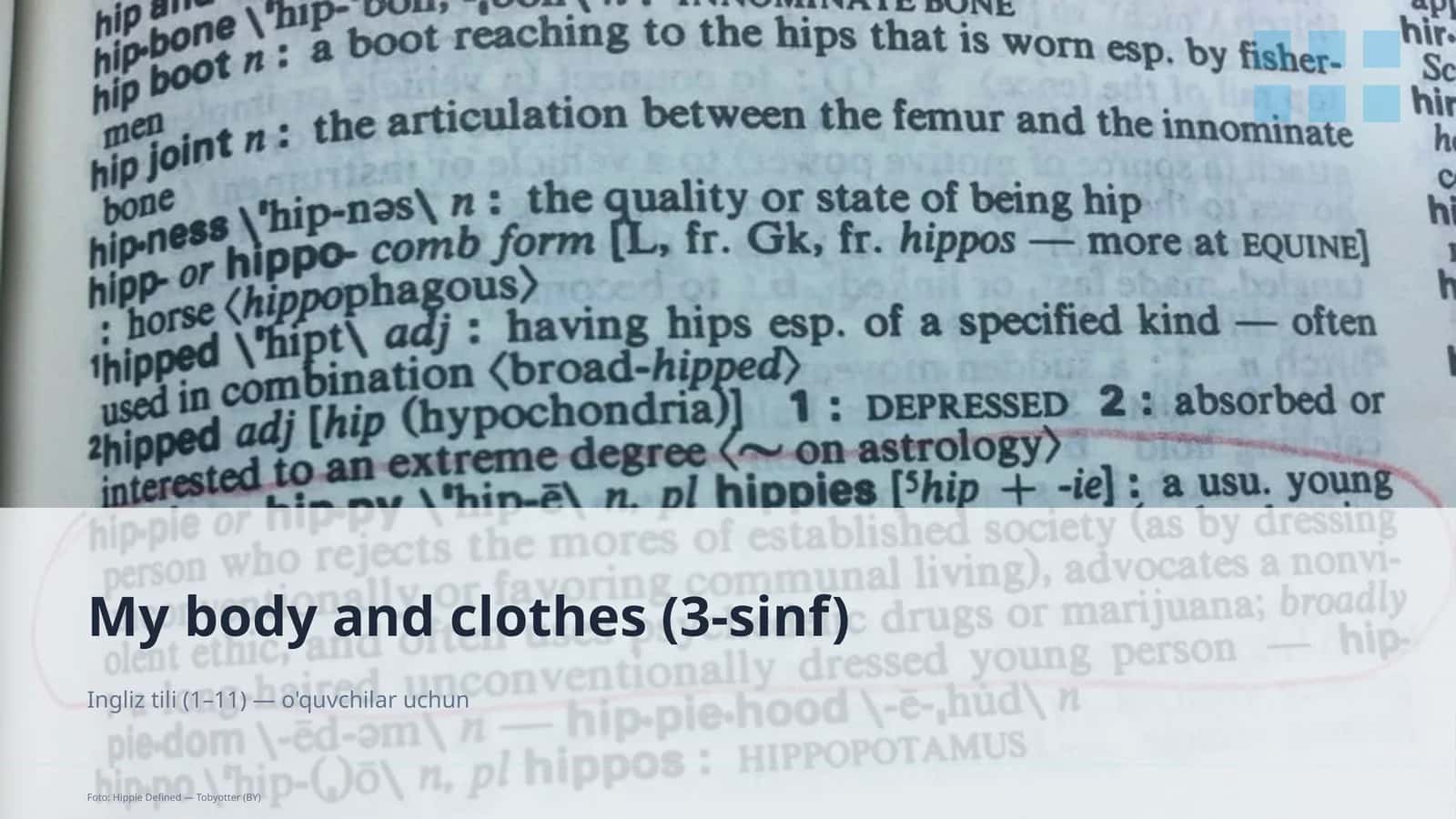 My body and clothes (3-sinf) 1