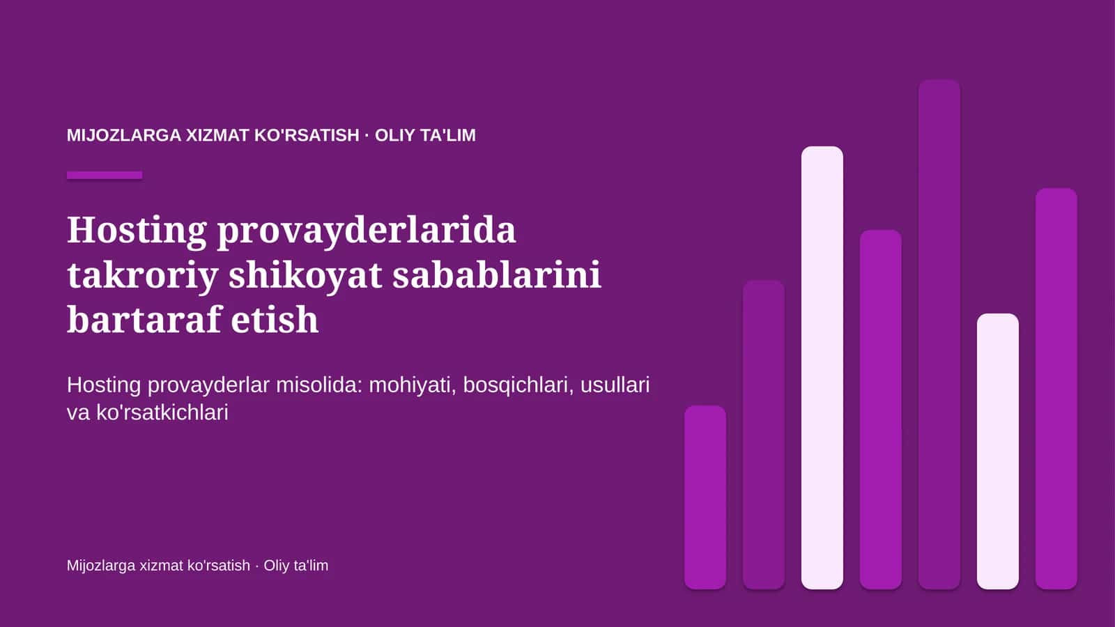 Hosting provayderlarida takroriy shikoyat sabablarini bartaraf etish 1