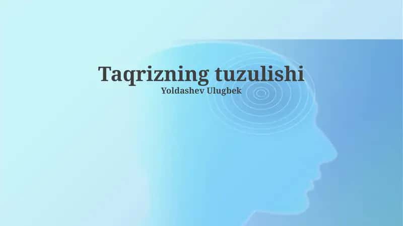 Taqrizning tuzulishi 1