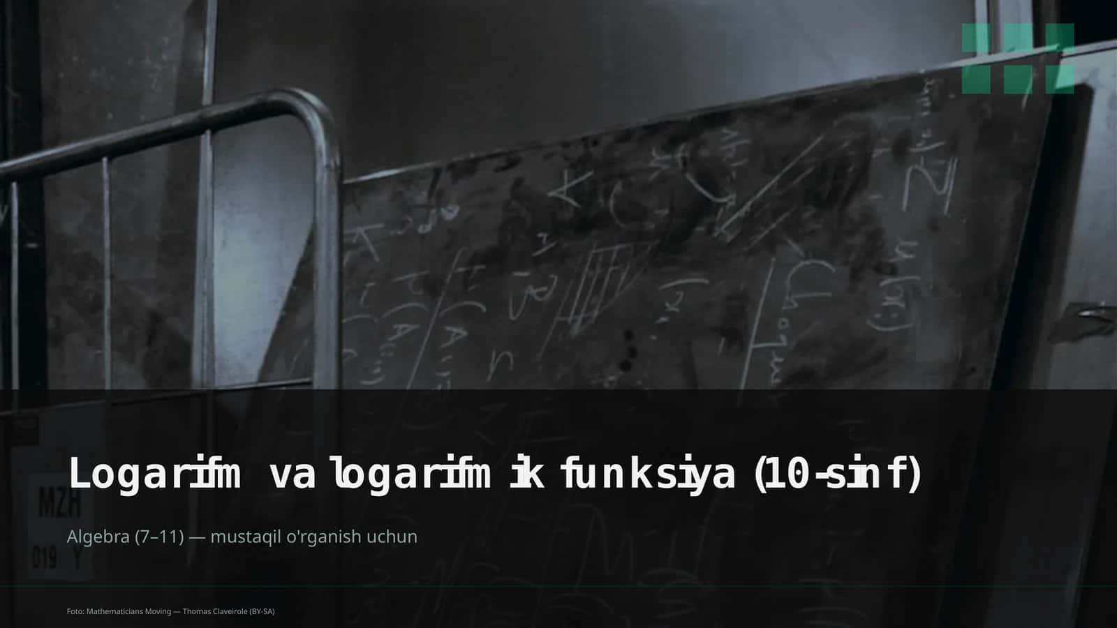 Logarifm va logarifmik funksiya (10-sinf) 1
