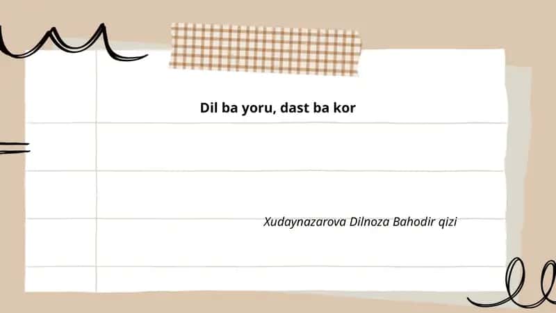 Dil ba yoru, dast ba kor 1