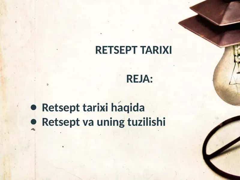 Retsept Tarixi 1