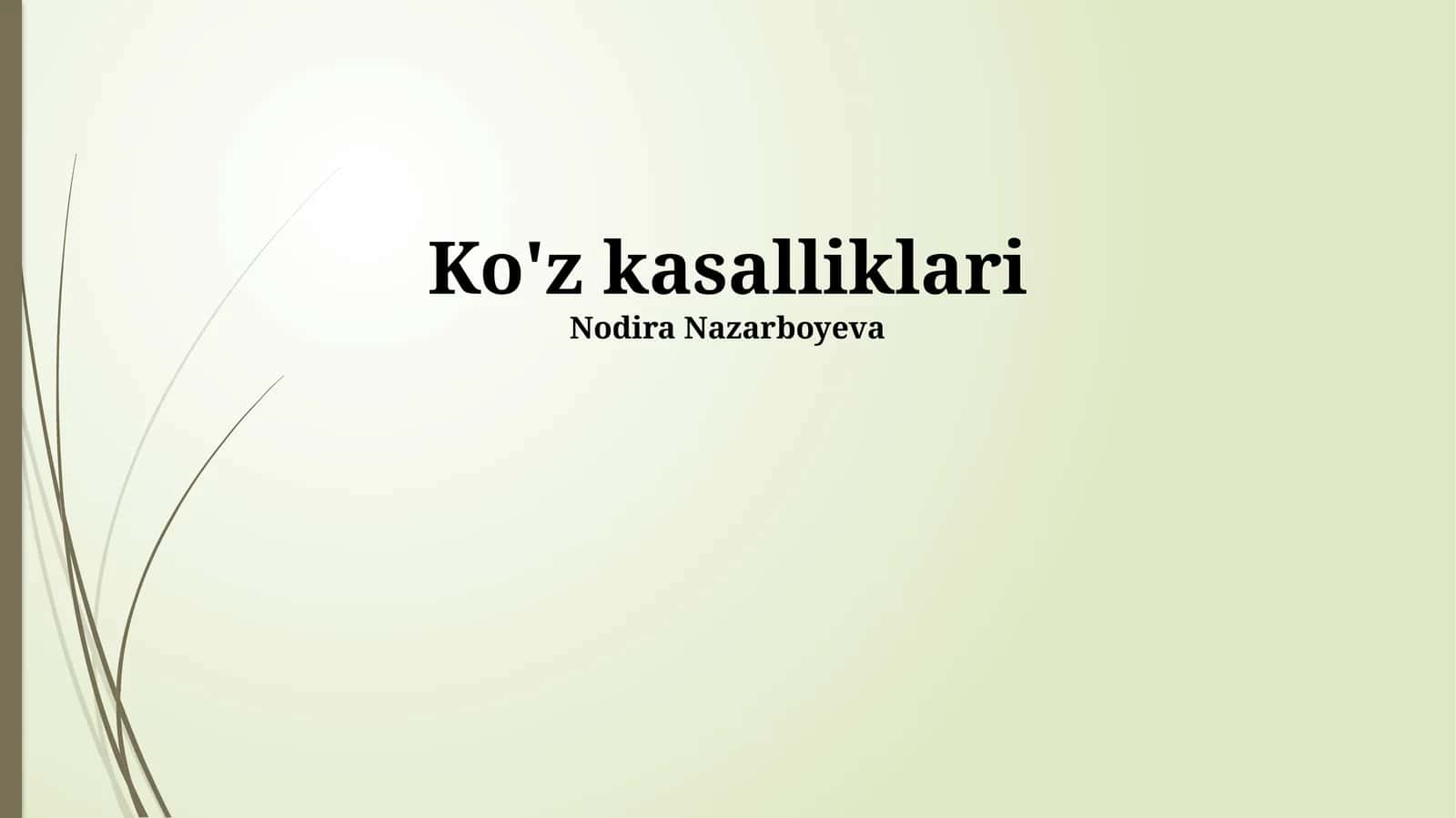 Ko'z kasalliklari 1