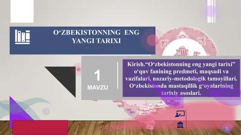 O‘zbekistonning ENG yangi tarixi 1